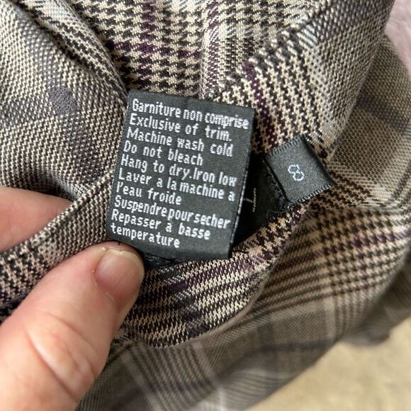 90’s Ninety Box Pleaded Plaid Knee Length Skirt 8 - Picture 8 of 10